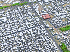 Najaf city iraq 30km 3D Model