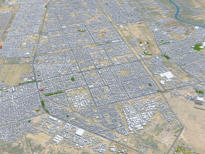 Najaf city iraq 30km 3D Model