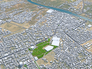 Najaf city iraq 30km 3D Model