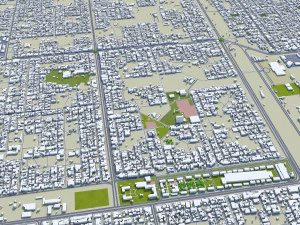 Najaf city iraq 30km 3D Model