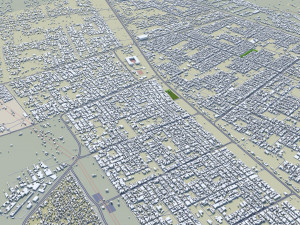 Najaf city iraq 30km 3D Model