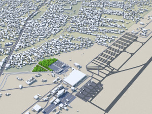 Najaf city iraq 30km 3D Model