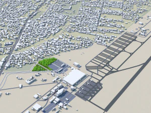 Najaf city iraq 30km 3D Model