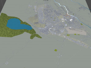 Najaf city iraq 30km 3D Model