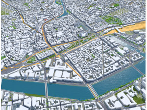 Nantes city france 60km Modelo 3D