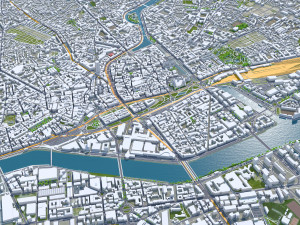 Nantes city france 60km Modelo 3D