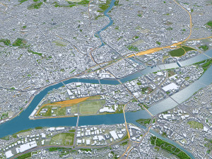 Nantes city france 60km Modelo 3D