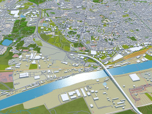 Nantes city france 60km Modelo 3D