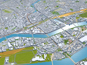Nantes city france 60km Modelo 3D