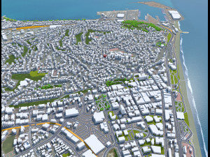 Napier hastings city new zealand 60km 3D Model
