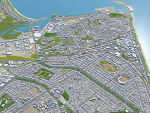 Napier hastings city new zealand 60km 3D Model