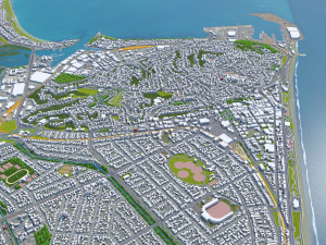 Napier hastings city new zealand 60km 3D Model