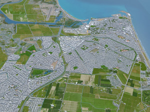 Napier hastings city new zealand 60km 3D Model