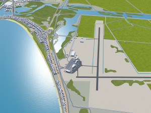 Napier hastings city new zealand 60km 3D Model