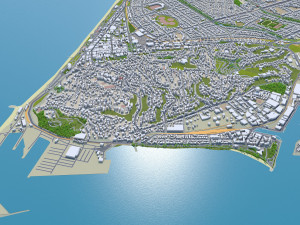 Napier hastings city new zealand 60km 3D Model