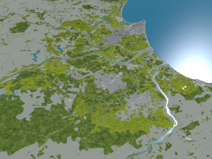 Napier hastings city new zealand 60km 3D Model