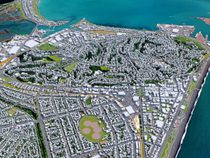Napier hastings city new zealand 60km 3D Model