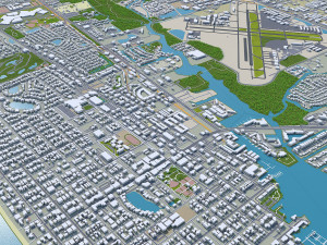 Naples florida city usa 30km 3D Model
