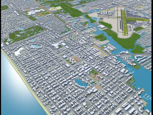 Naples florida city usa 30km 3D 모델