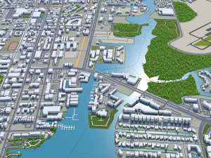 Naples florida city usa 30km 3D Model