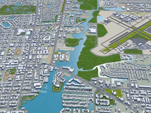 Naples florida city usa 30km 3D Model