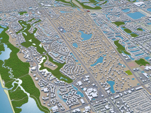 Naples florida city usa 30km 3D 모델