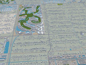 Naples florida city usa 30km 3D Model