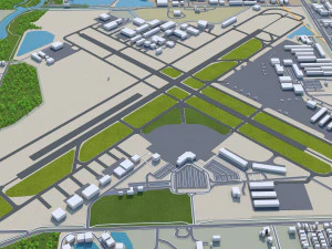 Naples florida city usa 30km 3D Model