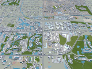 Naples florida city usa 30km 3D Model