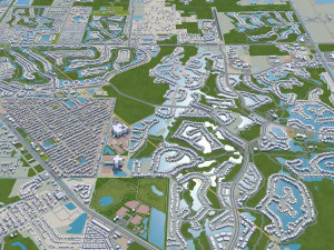 Naples florida city usa 30km 3D Model