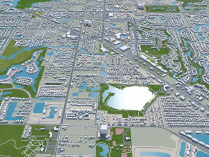 Naples florida city usa 30km 3D Model