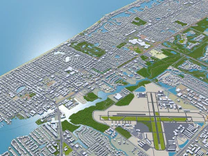 Naples florida city usa 30km 3D Model