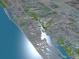Naples florida city usa 30km 3D Model