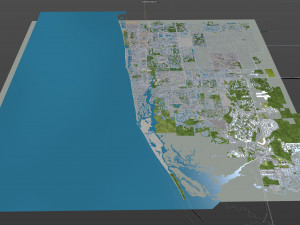Naples florida city usa 30km 3D 모델
