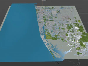 Naples florida city usa 30km 3D Model