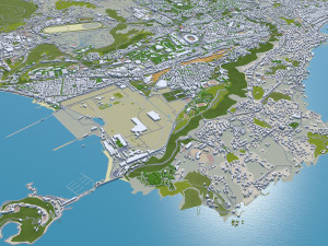 Naples city italy 85km 3D Model