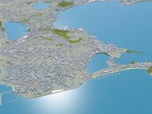 Naples city italy 85km 3D Model