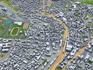 Narita city japan 40km Model 3D