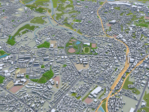 Narita city japan 40km Model 3D