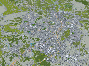 Narita city japan 40km Model 3D