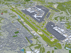 Narita city japan 40km Model 3D