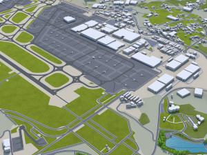 Narita city japan 40km Model 3D