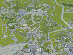 Narita city japan 40km Model 3D