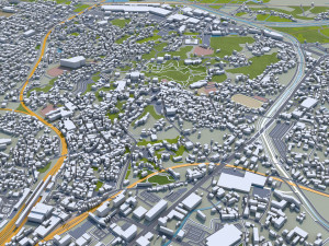Narita city japan 40km Model 3D