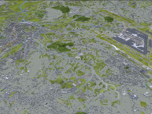 Narita city japan 40km Model 3D
