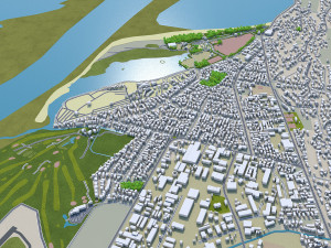 Nelson city new zealand 40km 3D Model