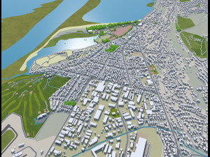 Nelson city new zealand 40km Modello 3D