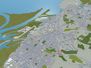 Nelson city new zealand 40km Modello 3D