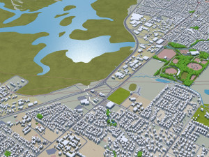 Nelson city new zealand 40km Modello 3D