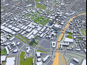 New haven city connecticut usa 30km Modello 3D